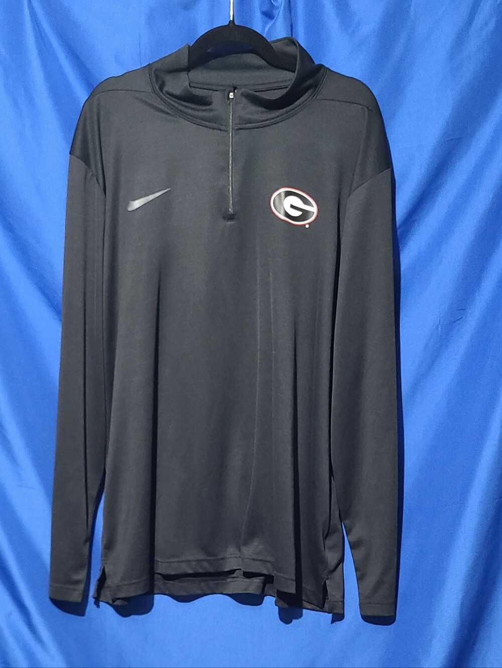 Nike Georgia Bulldogs Black Dri-FIT Quarter-Zip Pullover Size XXL - Picture 2 of 7
